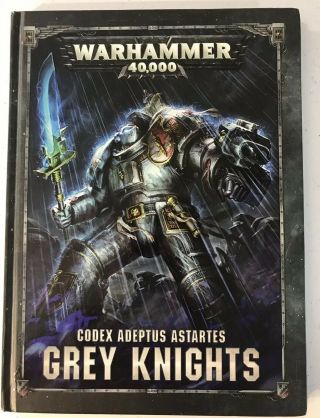 Warhammer 40k Codex Hardcover Grey Knights Space Marines 8th Edition Pre Owned