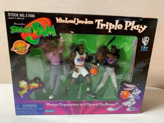 Michael Jordan Space Jam Triple Play Action Figure Set 1996 Toy