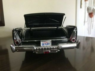 1958 PLYMOUTH FURY BLACK 1:18 DIECAST MODEL CAR BY MOTORMAX 3