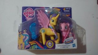 Lh608 My Little Pony Princess Gold Lily & Pinkie Pie Figures Rainbow Power