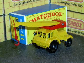 Matchbox Lesney Taylor Jumbo Crane 11 C2 Yel Red Wgt & Hook Sc10 Vnm Crafted Box