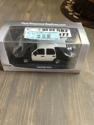 1:43 First Response Replicas Black/white Chevy Tahoe Police Package