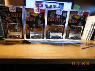 Kiss Johnny Lightning Gene 18,  33,  Ace 12,  & Paul 31 Stock Cars