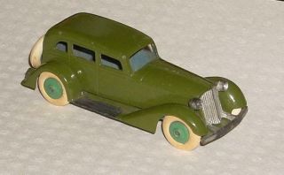 Vintage Tootsietoy 1933 Graham - Paige " Blue Streak " 4 " Green Toy Car Made In Usa