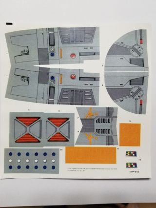 Vintage Star Wars Imperial Cruiser (sears) Replacement Stickers - No Need To Cut