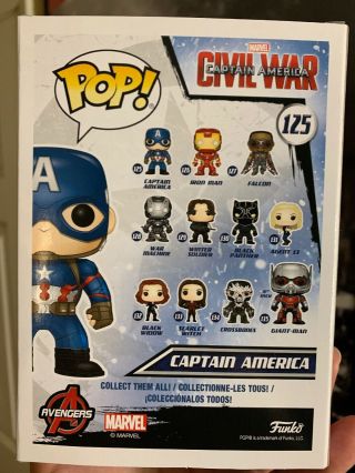 Funko Pop Marvel Captain America Civil War: Captain America Bobble - Head 7223 3