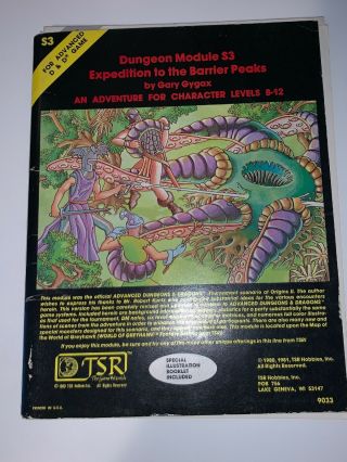 Dungeons And Dragons D&d Expedition To The Barrier Peaks S3 9033
