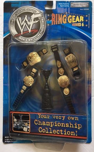 Wwf Official Ring Gear Series 6 2002 4 Mini Belts Jaxx Pacific Toy Wwe