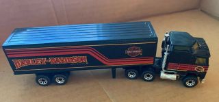 Vintage 1981 Matchbox Kenworth Harley Davidson Tractor Trailer Semi - Truck