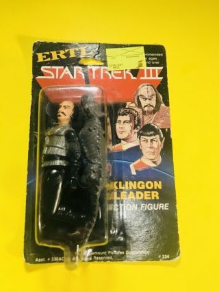 Vintage Ertl Star Trek Iii The Search For Spock - Klingon Leader Figure Moc 1984