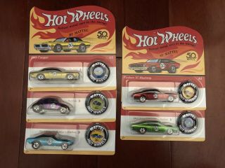 Mattel Hot Wheels 50th Anniversary Redlines Complete Set Of 5 Unpunched 2018
