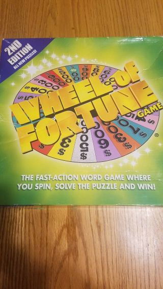Wheel Of Fortune Board Game 2nd Edition Family Classic Box Travel 2005