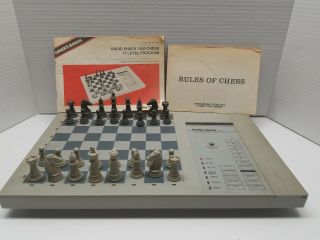Vintage Radio Shack Electronic Chess Set W/booklet 1850 17 Levels Garry Kasparov