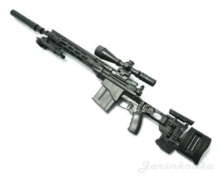 1/6 Scale Msr Sniper Rifle Us Army Remington Modular Gun Model Action Figure