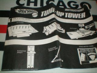 1969 Mattel Hot Wheels Tune Up Tower Instructions