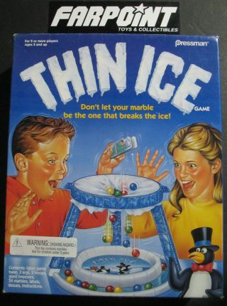 Complete Vintage Board Game Thin Ice Pressman Marble Game Skill Nostalgic