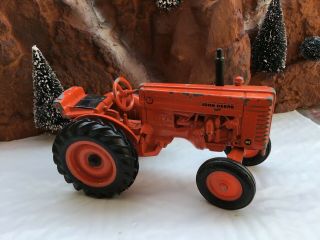 Vintage 1947 Ertl 1/16 Scale Orange Diecast John Deere Model Mi Farm Tractor