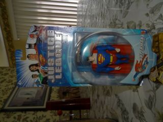 2003 Justice League Superman Dc Comics 4 3/4 " Action Figure With Stand Mattel