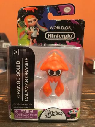 Splatoon Orange Squid - World Of Nintendo Figure - Jakks 2016