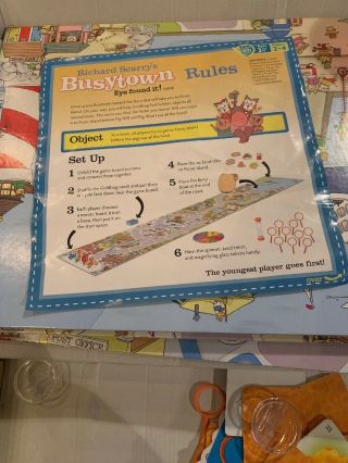 Richard Scarry ' s Busytown Eye Found It Board Game Complete Educational Learning 3