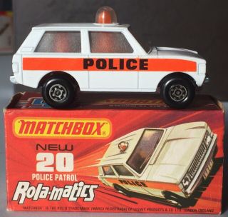 Matchbox Mb20 Police Patrol B1 In Orig Type E Box