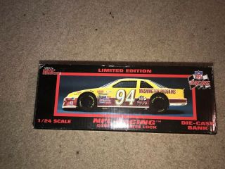 1994 Nfl Redskins 94 Racing Champions 1/24 Die - Cast Race Car Bank
