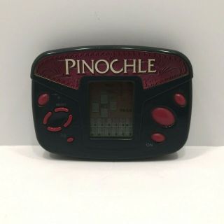 Radica Electronic Pinochle Handheld Travel Game Model 3667 Vintage WELL 3