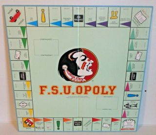 FSU Opoly Monopoly Board Game Florida State University - VG / Complete 2