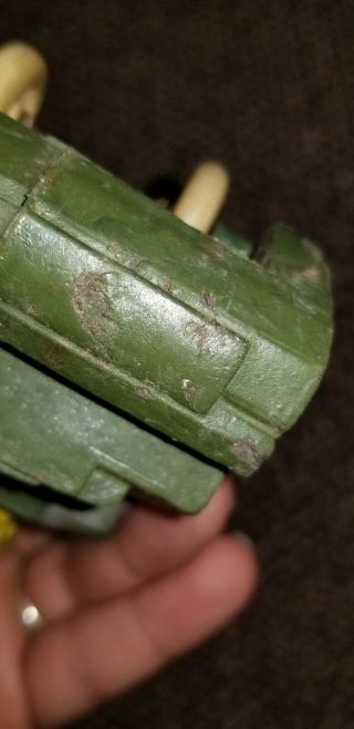 Vintage Rubber U.  S.  A.  Green Tank The Sun Rubber Co 1950 ' s Toy read 7