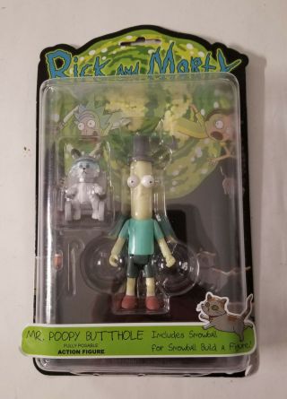 Mr.  Poopy Butthole With Snowball Rick And Morty 5 " Posable Action Figure Funko