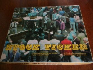 Vintage Stock Ticker Board Game Copp Clark Games Canada Complete