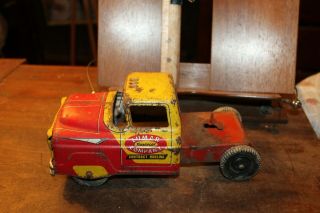 Antique Marx Pressed Steel Toy Truck Lumar Transport Company 10 "