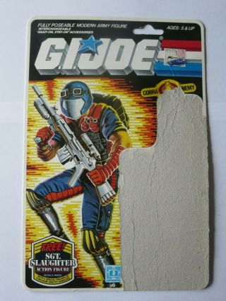 Vintage Gi Joe Cobra Full Cardback Filecard 1986 Cobra Vipers Wd