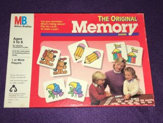 Vintage 1986 The Memory Game Complete Milton Bradley