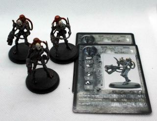 At - 43 28mm Therian Storm Or Assault Golem X3 W/ Flamers Rackham With Cards