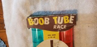 1962 Vintage Boob Tube Milton Bradley Black White Marble Race Party Game Mb Toy