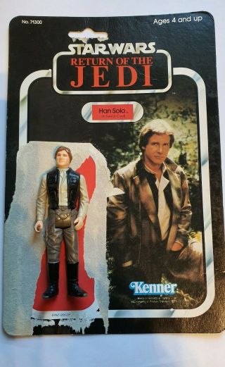Star Wars Vintage Han Solo (trench Coat) Rotj W/original Cardback