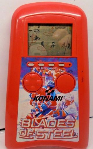 Vintage 1989 Konami Blades Of Steel Handheld Electronic Game