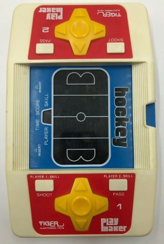 Vintage Tiger Electronic Playmaker 3 Games - In - 1 Hockey Basketball Soccer -