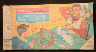 Vintage 1967 Battleship Board Game Milton Bradley Complete Politically Incorrect
