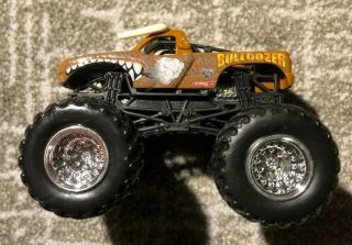 Monster Jam Truck " Bulldozer " 1/64 Scale (brown) (rare) (htf)