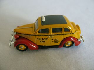 Cmw Mini Metal 1/87 Ho Scale Yellow 1936 Ford 4 - Door Sedan Taxi Cab Ex
