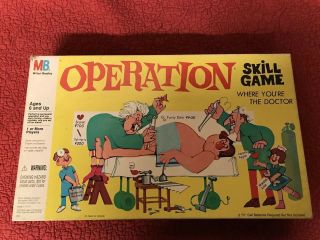 Operation Board Game 1965 Milton Bradley - Censored Version Non - Smoking Doctor,