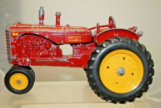 Vintage 1980s Ertl Red Die Cast Massey Harris 44 Tractor Farm Toy