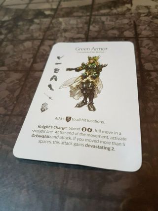 Kingdom Death: Monster - Green Armor expansion,  mild flaws on some cards 2
