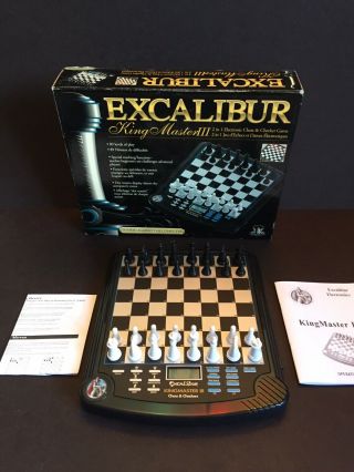 Excalibur King Master Iii 3 Electronic Chess & Checkers Game Magnetic Model 911e