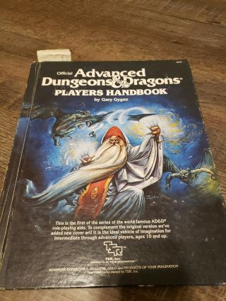 Advanced Dungeons And Dragons Players Handbook - 6th Printing 1980
