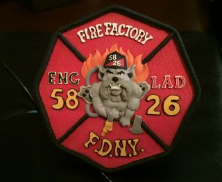 Code 3 Fdny E58 L26 " Fire Factory " Resin Patch