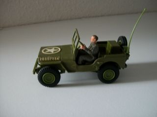 Dinky Toys Vintage Diecast U.  S.  Army Jeep W/driver