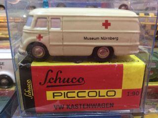 Schuco Piccolo Shell Volkswagen Vw Bus Van Kastenwagen Museum Nurnberg 1:90 Ho